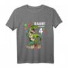 Kinder Dinosaurier 4. Geburtstag Jungen - Ich bin 4 Jahre Geschenk T-Shirt für Dino-Liebhaber und Kindergeburtstag