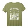 Tennis T-Shirt für Herren - Vereins- & Tennisspieler Geschenk mit Tennisschläger & Ball Motiv