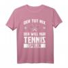 Tennis T-Shirt für Herren - Vereins- & Tennisspieler Geschenk mit Tennisschläger & Ball Motiv