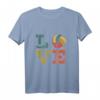 Liebe Volleyball Vintage T-Shirt – Stylische Volleyballbekleidung für Fans und Spieler
