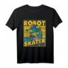 Robot Skater Kinder T-Shirt – Cooles Roboter Design auf Skateboard, perfekt als Geschenk zum Geburtstag, Vatertag oder für Skateboard-Fans