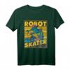 Robot Skater Kinder T-Shirt – Cooles Roboter Design auf Skateboard, perfekt als Geschenk zum Geburtstag, Vatertag oder für Skateboard-Fans
