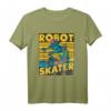 Robot Skater Kinder T-Shirt – Cooles Roboter Design auf Skateboard, perfekt als Geschenk zum Geburtstag, Vatertag oder für Skateboard-Fans