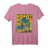Robot Skater Kinder T-Shirt – Cooles Roboter Design auf Skateboard, perfekt als Geschenk zum Geburtstag, Vatertag oder für Skateboard-Fans