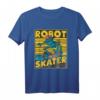 Robot Skater Kinder T-Shirt – Cooles Roboter Design auf Skateboard, perfekt als Geschenk zum Geburtstag, Vatertag oder für Skateboard-Fans
