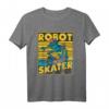 Robot Skater Kinder T-Shirt – Cooles Roboter Design auf Skateboard, perfekt als Geschenk zum Geburtstag, Vatertag oder für Skateboard-Fans