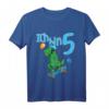 Kinder Ich Bin Fünf 5 Jahre Fünfter T-Rex Skateboard T-Shirt – Perfekt zum 5. Geburtstag für Dinosaurier- und Skateboard-Liebhaber