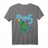 Kinder Ich Bin Fünf 5 Jahre Fünfter T-Rex Skateboard T-Shirt – Perfekt zum 5. Geburtstag für Dinosaurier- und Skateboard-Liebhaber