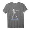 HapMonkey Dabbender Skater T-Shirt – Cooler Skateboard Skeleton mit Dabbing Skills für Partys, Halloween & Skater Events