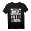 Skateboard T-Shirt für Herren, Skater & Longboard Fans – Streetstyle & Retro Design, Geschenkidee für Kinder & Erwachsene