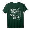 Ceep Calm and Skate on - Lustiges Skateboard T-Shirt für Skater, Longboarder & Skatepark Fans, perfektes Geschenk für Tricks und Skate Life