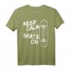 Ceep Calm and Skate on - Lustiges Skateboard T-Shirt für Skater, Longboarder & Skatepark Fans, perfektes Geschenk für Tricks und Skate Life