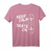 Ceep Calm and Skate on - Lustiges Skateboard T-Shirt für Skater, Longboarder & Skatepark Fans, perfektes Geschenk für Tricks und Skate Life