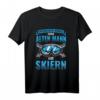 Herren Alter Mann auf Ski - Lustiges Skifahrer Rentner T-Shirt für Wintersportfans und Geschenke
