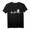 Ski Herzschlag Skifahren T-Shirt – Perfektes Geschenk für Skifahrer, Freestyle Fahrer und Schnee-Liebhaber in den Bergen