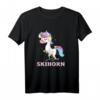 Ski Shirt für Mädchen & Frauen mit Einhorn & Skihorn Motiv - Perfektes Winter- und Skiurlaub-Outfit, Geschenkidee zu Weihnachten & Geburtstag