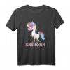 Ski Shirt für Mädchen & Frauen mit Einhorn & Skihorn Motiv - Perfektes Winter- und Skiurlaub-Outfit, Geschenkidee zu Weihnachten & Geburtstag