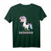 Ski Shirt für Mädchen & Frauen mit Einhorn & Skihorn Motiv - Perfektes Winter- und Skiurlaub-Outfit, Geschenkidee zu Weihnachten & Geburtstag