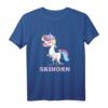 Ski Shirt für Mädchen & Frauen mit Einhorn & Skihorn Motiv - Perfektes Winter- und Skiurlaub-Outfit, Geschenkidee zu Weihnachten & Geburtstag