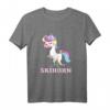 Ski Shirt für Mädchen & Frauen mit Einhorn & Skihorn Motiv - Perfektes Winter- und Skiurlaub-Outfit, Geschenkidee zu Weihnachten & Geburtstag