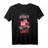 Wer nicht herunterfällt, reitet nicht an der Grenze Skifahrer Geschenk T-Shirt – Lustiges Wintersport Shirt für Skiurlaub & Après-Ski