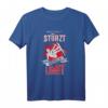 Wer nicht herunterfällt, reitet nicht an der Grenze Skifahrer Geschenk T-Shirt – Lustiges Wintersport Shirt für Skiurlaub & Après-Ski