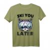 Ski - Ski You Later - Lustiges Skifahrer und Snowboard T-Shirt für Katzenliebhaber - Vintage Wintersportbekleidung für Männer, Frauen & Kinder