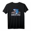 Santa Cruz California Vintage Retro Hai mit Surfbrett T-Shirt – Perfektes Surfer Outfits & Geschenkidee für Strandliebhaber