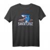Santa Cruz California Vintage Retro Hai mit Surfbrett T-Shirt – Perfektes Surfer Outfits & Geschenkidee für Strandliebhaber