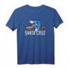 Santa Cruz California Vintage Retro Hai mit Surfbrett T-Shirt – Perfektes Surfer Outfits & Geschenkidee für Strandliebhaber