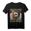 Herren Böser alter Mann - Totenkopf Vintage - Biker - Gang T-Shirt für Männer mit Humor, Rebellion und Style