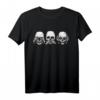 Nichts Sehen Nichts Hören Nichts Sagen Gothic T-Shirt mit Totenkopf – Mystische Kleidung für Fans der schwarzen Szene und Okkultismus