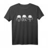 Nichts Sehen Nichts Hören Nichts Sagen Gothic T-Shirt mit Totenkopf – Mystische Kleidung für Fans der schwarzen Szene und Okkultismus