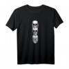 Nichts sehen, nichts hören, nichts sagen Totenkopf T-Shirt – Detailliertes Schwarz-Weiß Schädel-Design für Fans von Halloween, Metal, Piraten und japanischer Kultur