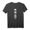 Nichts sehen, nichts hören, nichts sagen Totenkopf T-Shirt – Detailliertes Schwarz-Weiß Schädel-Design für Fans von Halloween, Metal, Piraten und japanischer Kultur