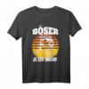 Retro Böser alter Mann mit Totenkopf Schädel Skull T-Shirt – Lustiges Geschenk für Opa, Vater und Onkel
