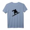 Silhouette beim Snowboarden im Skiurlaub - Stylisches Ski- und Snowboarder T-Shirt für Apres-Ski & Wintersportliebhaber