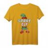 Sport Elf Weihnachtsoutfit Partnerlook - Festliche Weihnachtskleidung mit Elfenmuster, Hut & Socken für Familie & Sportler