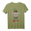 Sport Elf Weihnachtsoutfit Partnerlook - Festliche Weihnachtskleidung mit Elfenmuster, Hut & Socken für Familie & Sportler