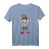 Sport Elf Weihnachtsoutfit Partnerlook - Festliche Weihnachtskleidung mit Elfenmuster, Hut & Socken für Familie & Sportler