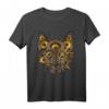 Steampunk Stil Wolf T-Shirt mit Zahnrädern – Handgezeichnetes Retro Wolfskopf als Geschenkidee für Steampunk-Fans