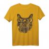 Steampunk Stil Wolf T-Shirt mit Zahnrädern – Handgezeichnetes Retro Wolfskopf als Geschenkidee für Steampunk-Fans