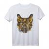 Steampunk Stil Wolf T-Shirt mit Zahnrädern – Handgezeichnetes Retro Wolfskopf als Geschenkidee für Steampunk-Fans