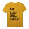 Steinmetz T-Shirt Geschenk mit Lustigem Spruch - Eat Sleep Steine Klopfen Repeat, Coole Geschenkidee für Steinmetze & Steinbildhauer