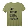 Steinmetz T-Shirt Geschenk mit Lustigem Spruch - Eat Sleep Steine Klopfen Repeat, Coole Geschenkidee für Steinmetze & Steinbildhauer