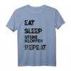 Steinmetz T-Shirt Geschenk mit Lustigem Spruch - Eat Sleep Steine Klopfen Repeat, Coole Geschenkidee für Steinmetze & Steinbildhauer