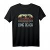 70s 80s CA Retro Sunset Ocean Long Beach T-Shirt - Vintage Surfwear im klassischen Design für Strand und Freizeit