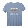 70s 80s CA Retro Sunset Ocean Long Beach T-Shirt - Vintage Surfwear im klassischen Design für Strand und Freizeit