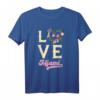 Miami Liebe Urlaub am Sandstrand Surfen unter Palmen T-Shirt – Perfektes Reiseshirt für Miami-Urlauber und Surffans