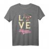 Miami Liebe Urlaub am Sandstrand Surfen unter Palmen T-Shirt – Perfektes Reiseshirt für Miami-Urlauber und Surffans